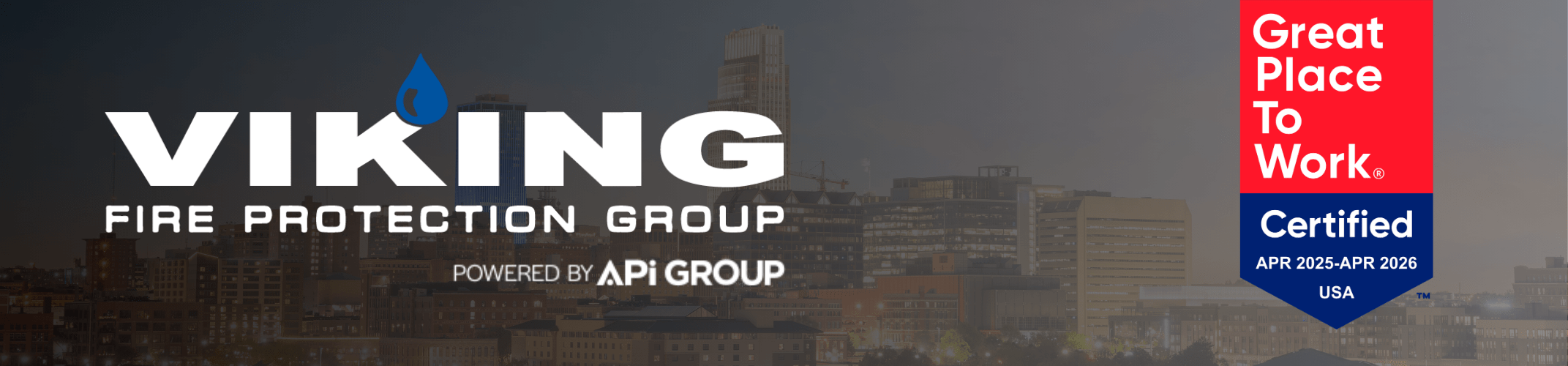 Viking Fire Protection Group Omaha recognized as a Great Place to Work, highlighting a strong workplace culture for fire protection professionals serving Omaha, Nebraska.