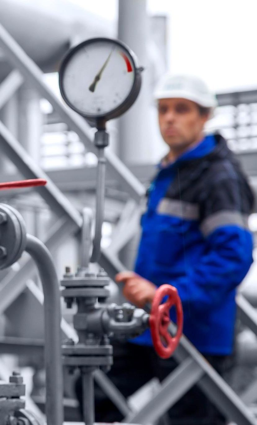 Industrial piping, pressure gauges, and control valves inspected by a Valley Fire Protection technician for a commercial fire protection system in the Greater Chicago area.