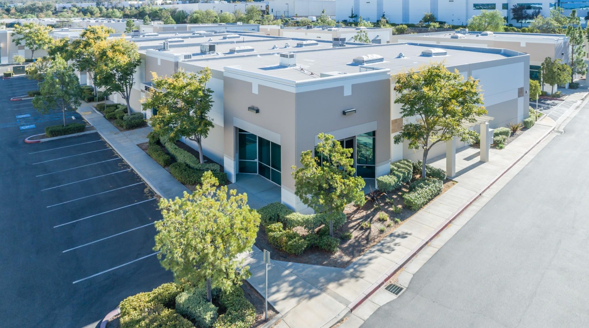 Commercial office and industrial business park protected by fire sprinkler and fire alarm systems